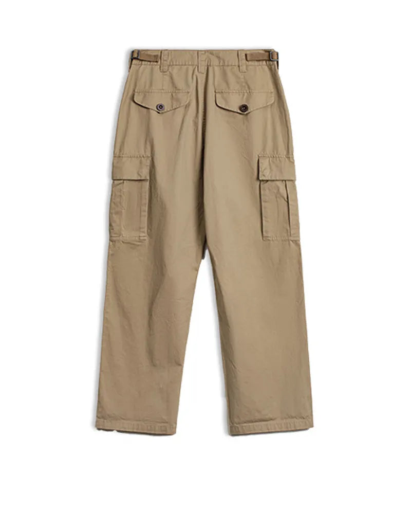 Vintage Khaki High©\Rise Straight Military Cargo Trousers