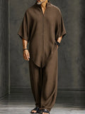 Minimalist Loose Asymmetrical Hem T-Shirt Set
