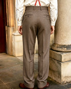 Vintage Brown Striped Loose Casual Pants