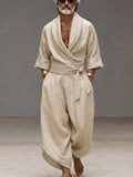 Urban Minimalist 100% Cotton Tie-Up Shirt Set