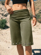 Women's Summer Casual Vintage Metallic Sequin Low Waist Mini Shorts