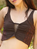 Fairy Pixie Crop Top, Festival Elven Clothing, Rave Psytrance Ren Faire Outfit