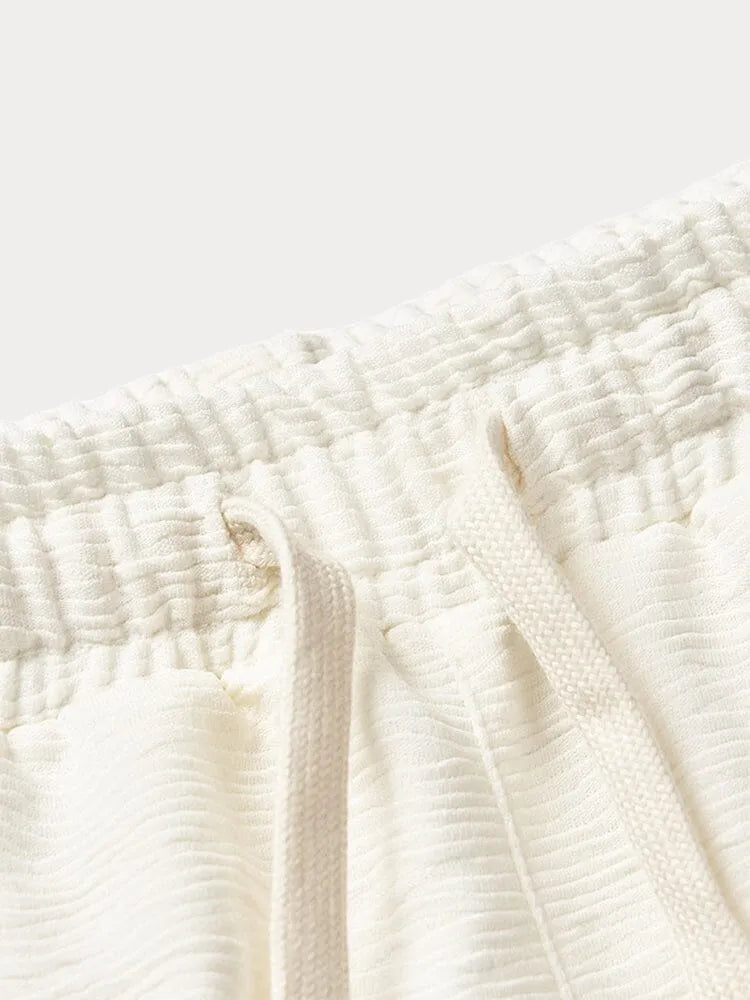 Leisure Texture 2-Piece Shirt Set