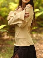 Boho Top with Long Flared Sleeves