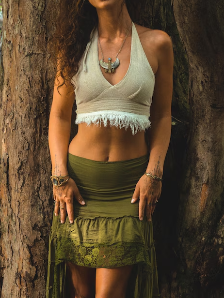 Sexy Boho Top, Festival Fairy Top, Pixie Crop Top, Backless Top, Fairy Clothes