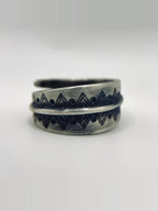 Navajo Totem Vintage Distressed Hand-Engraved Open Ring
