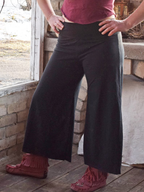 Vintage High-Waist Cropped Wide Leg Pants