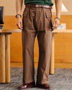 Vintage Chocolate©\Brown Wide©\Leg Field Cargo Trousers