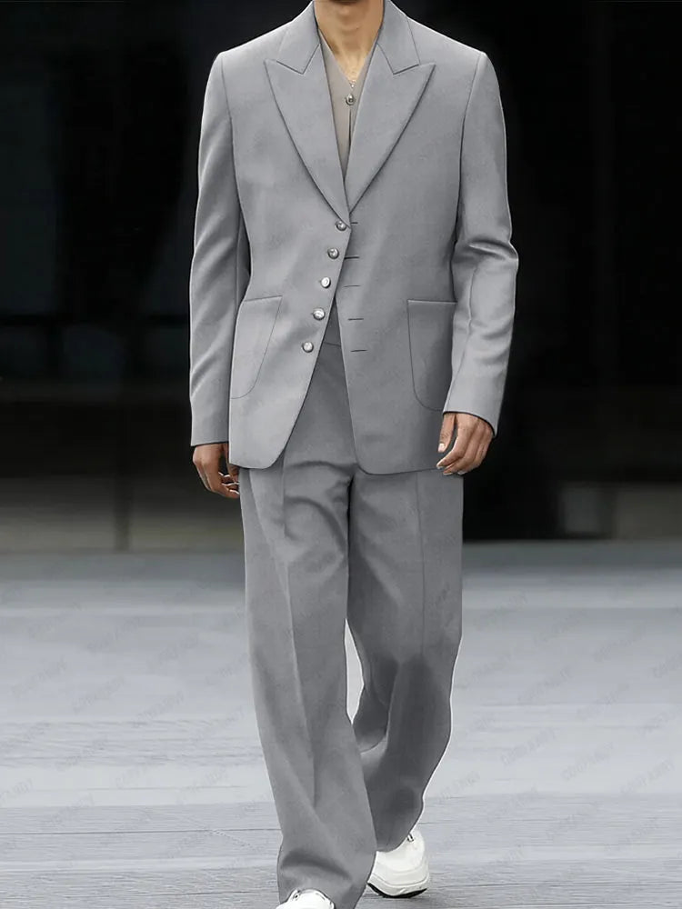 Business Casual Thin Blazer Pants Matching Set