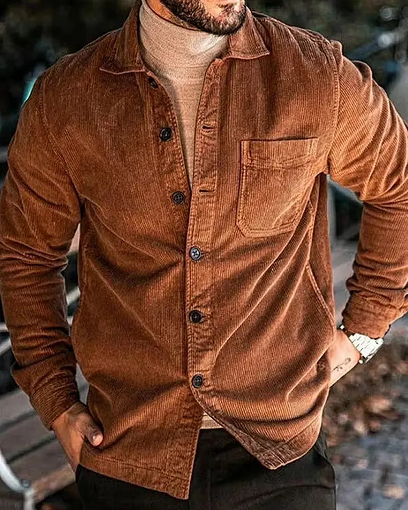 Vintage Caramel©\Brown Corduroy Shirt