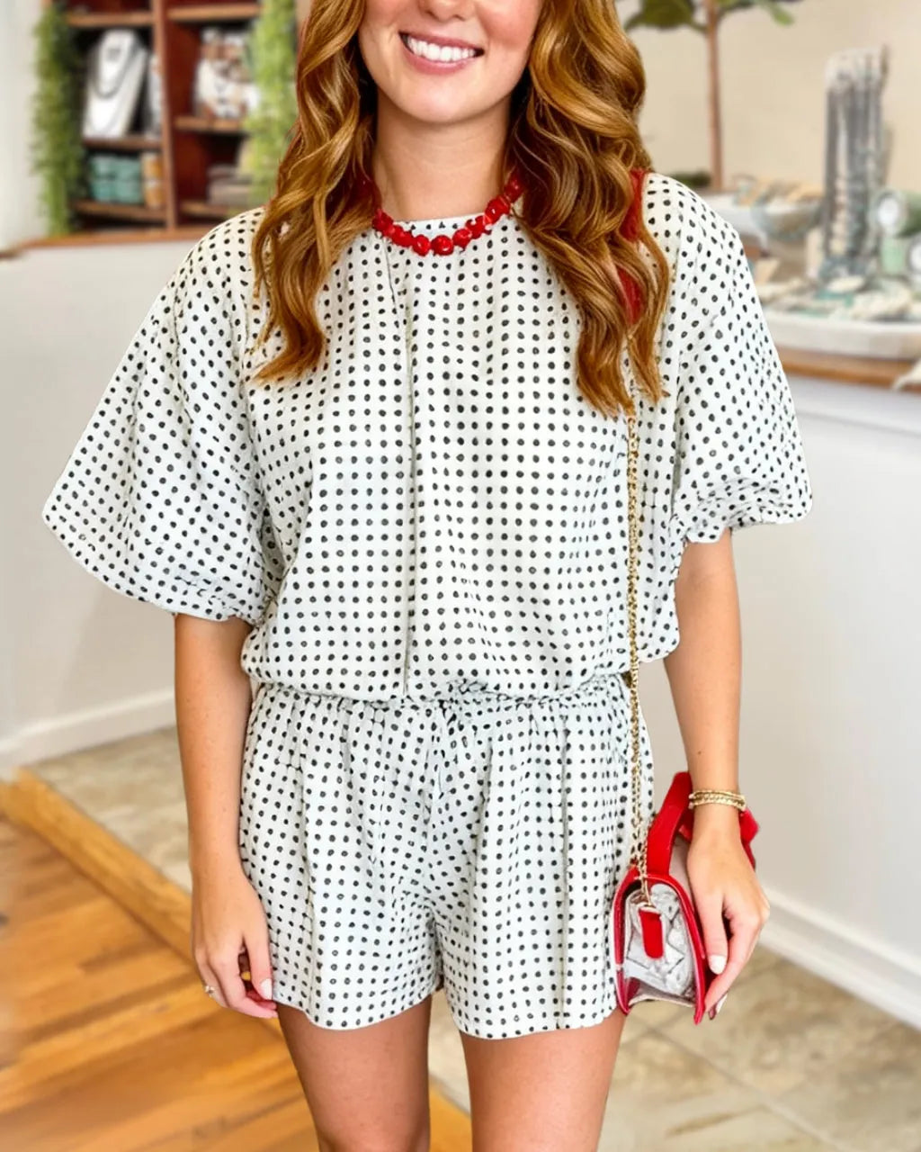 Dainty Polka Dot Puff Set