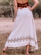 Cotton Maxi Wrap Skirt ? Natural Earthy Clothing ? Long Boho Festival Shakti Skirt