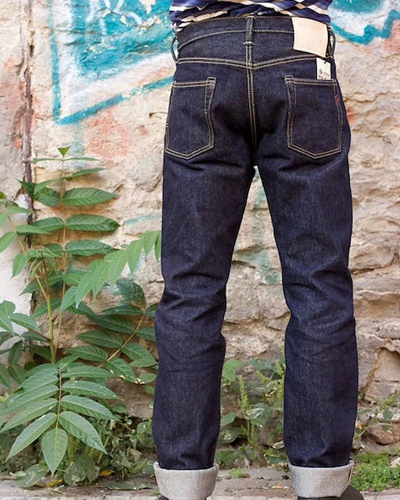 Retro Classic Raw Wash Straight Leg Jeans