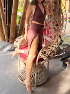 Halter Crop Top: Stretchy, Yoga, Bellydance, Boho, Ritual, Burning Man