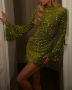 Unique Slim Sequin Mini Dress