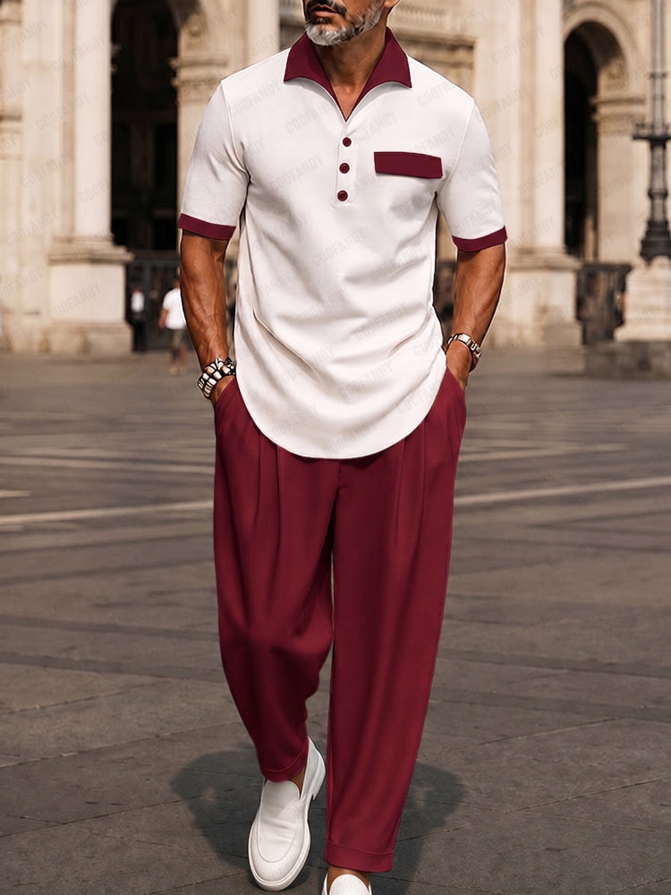 Effortless Leisure Contrast Color Matching Set