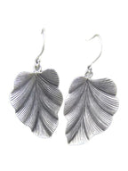 Vintage Distressed Handmade Brushed Leaf Earrings