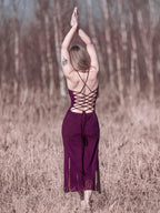Long Dress with Splits and Corsetwise Back