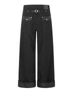 Vintage Army Green High©\Rise Wide©\Leg  Field Trousers