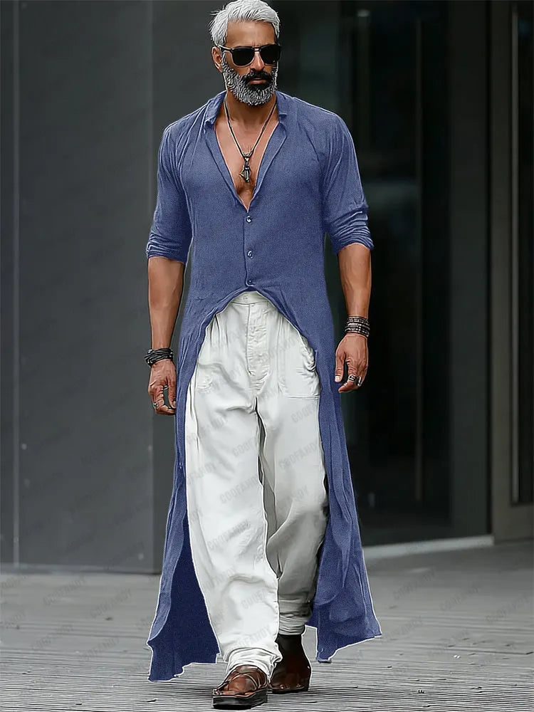 Minimalist Streetwear Fashion Longline Shirt