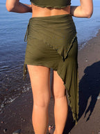 Fairy Skirt ¨C Stretchy Tribal Handmade Asymmetrical Goa Burningman Festival Boho Rave Outfit