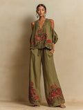 Women's Casual Elegant Linen Casual Set