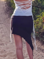 Boho Pixie Skirt, Viscose Lycra Mini Skirt, Festival Fashion, Multipurpose Skirt