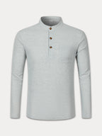 Casual Comfy Waffle Henley Shirt