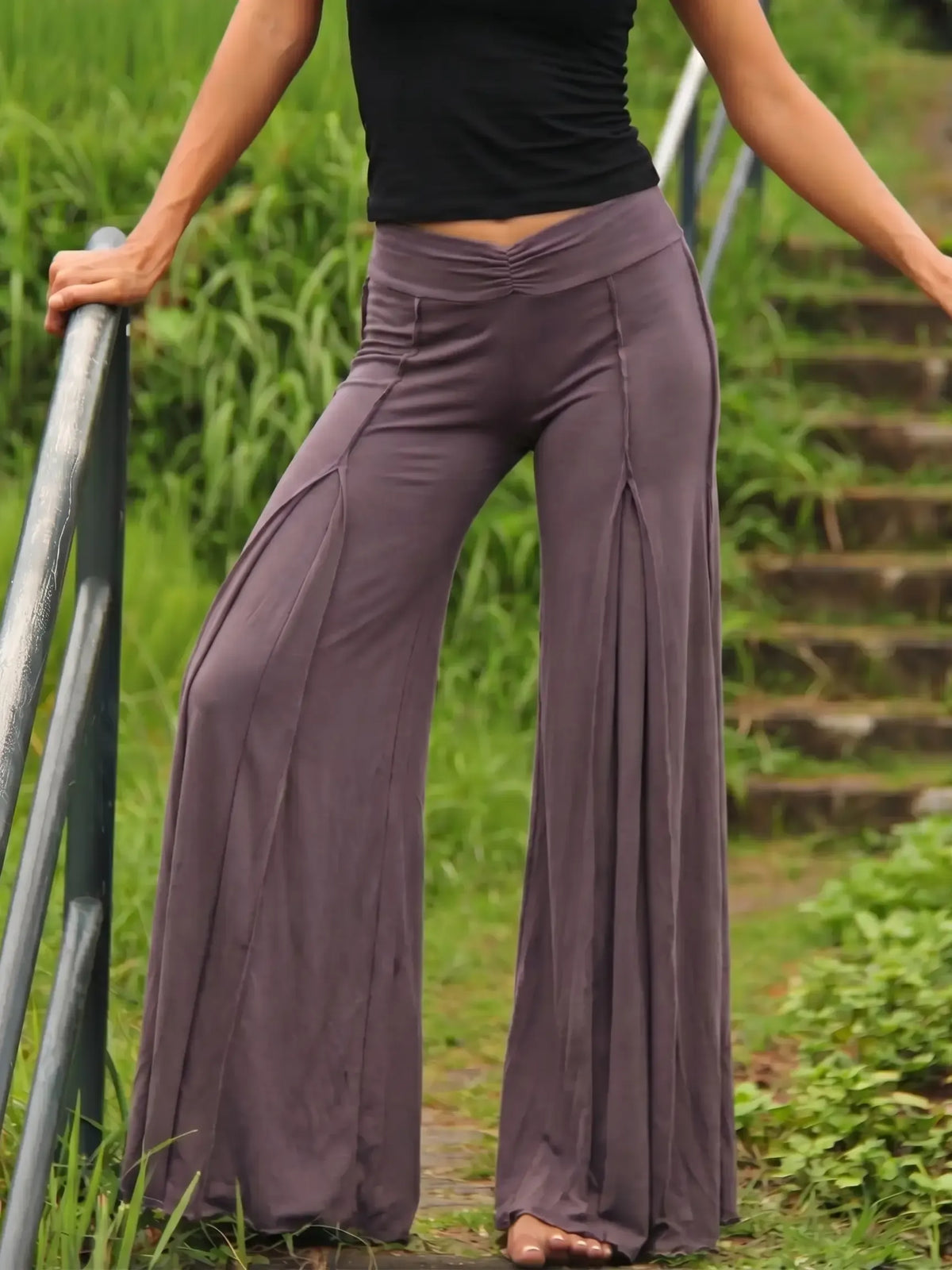 Boho Flow Pants ¨C Wide Leg Rayon Pants ¨C Festival Yoga Trousers
