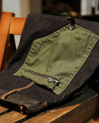 Vintage Denim Olive Green Patch Pocket Relaxed©\Straight Trousers