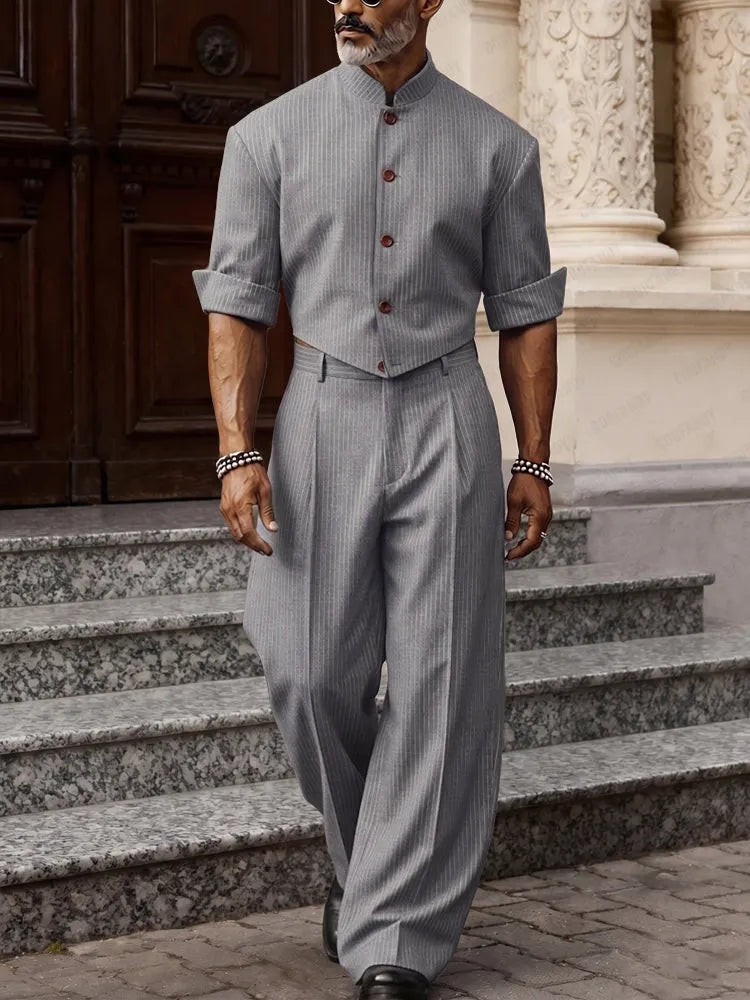 Smart Casual Designer Pinstripe Co-ord Set