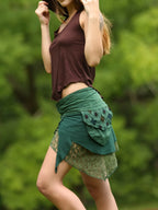 Pixie Hood Top, Boho Festival Tribal Clothing, Yoga Fairy Pointy Elven Psytrance Wear