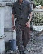 Vintage Gray Balloon Casual Pants