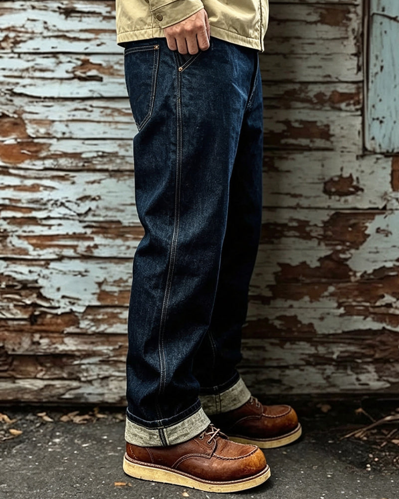 Vintage Dark Indigo Straight Leg Jeans