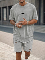 Athleisure Loose Fit T-Shirt Shorts Set