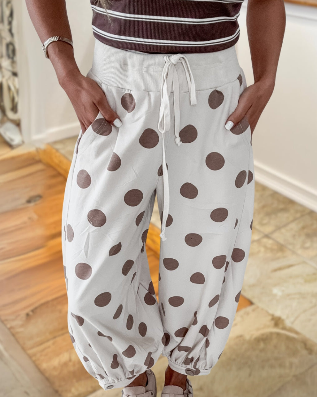 Polka Dot Jogging Pants
