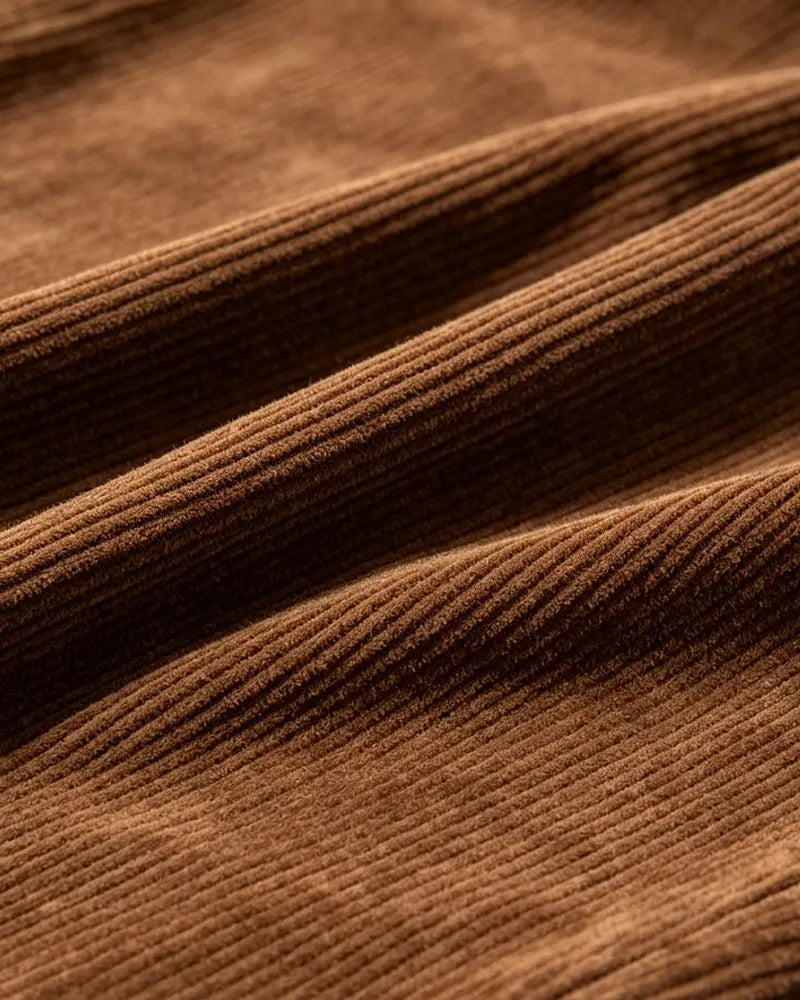 Vintage Brown Corduroy Tapered Casual Pants