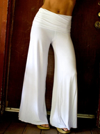 Ruched Butt Wide Leg Yoga Resort Lounge with Fold Over Skirt Waistband