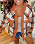 Waffle Patchwork Plaid Jacket