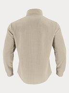 Casual Checkered Stand Collar Sweatshirt