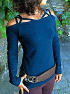 Longsleeve Tops-sexy Tops Women-yoga Longsleeve-open Shoulder top-cold Shoulder Top