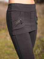 Cargo Skirt Pants 2-in-1 Slim Fit Stretch Long Leggings