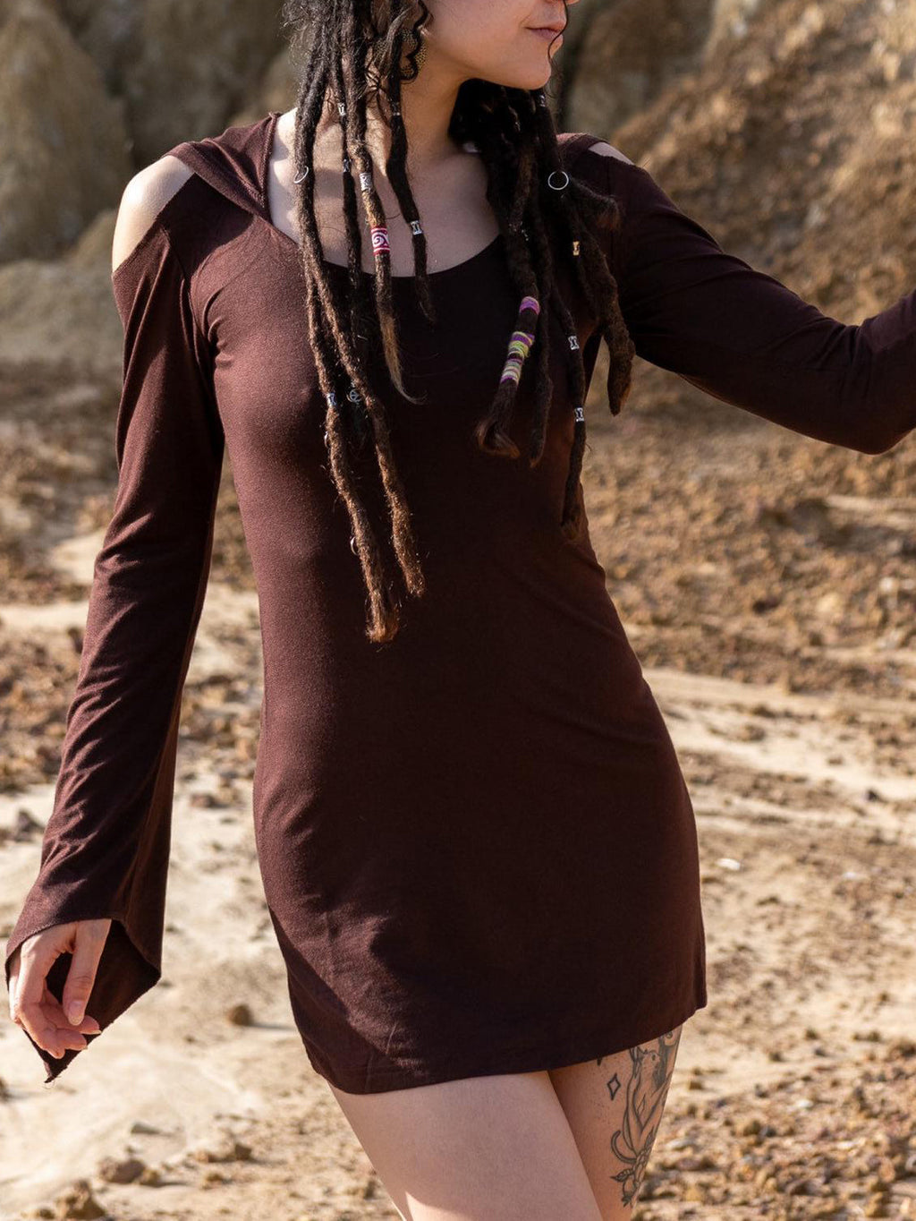 Brown Fairy Hood Dress