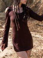 Brown Fairy Hood Dress
