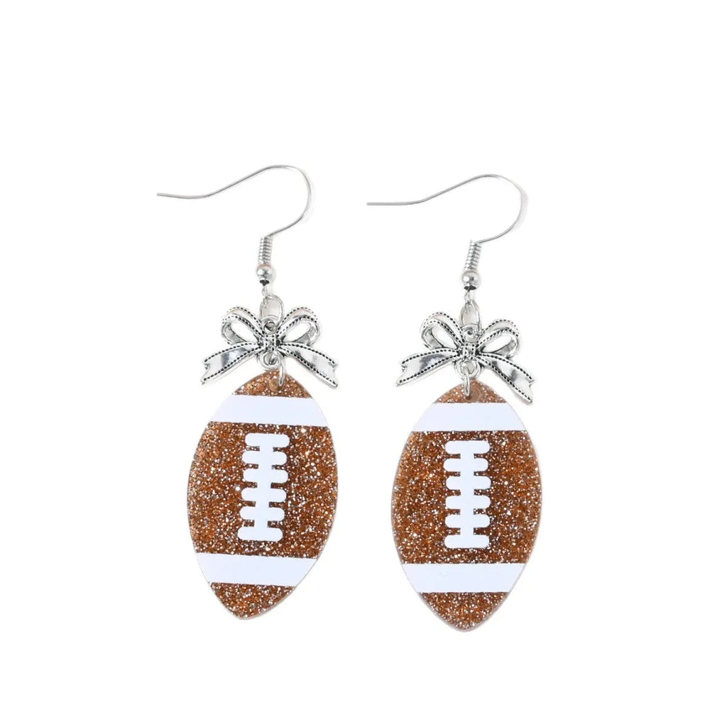 Football Bow Earrings
