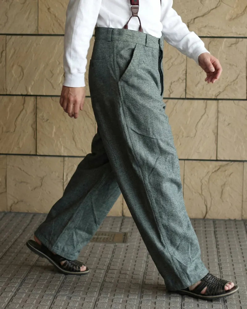 Retro Dark Gray Loose-fitting Cargo Pants