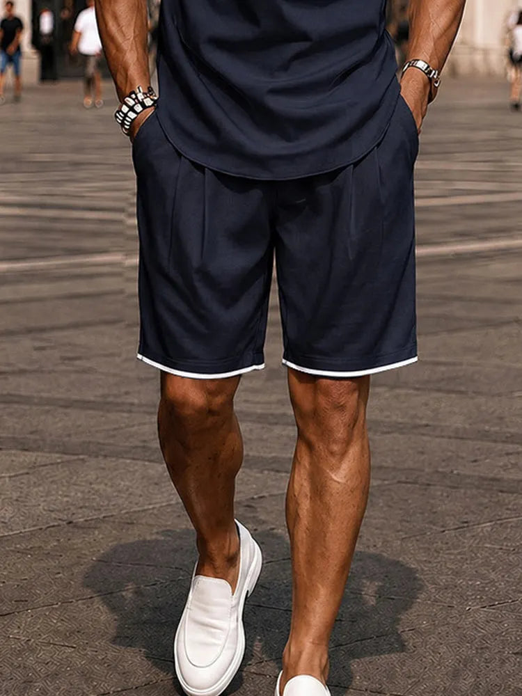 Smart Casual Contrast Tipping 2-Piece Set
