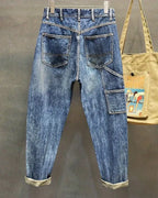 Vintage Denim Multi©\Patch©\Pocket Retro Utility Jeans