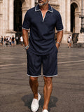 Smart Casual Contrast Tipping 2-Piece Set