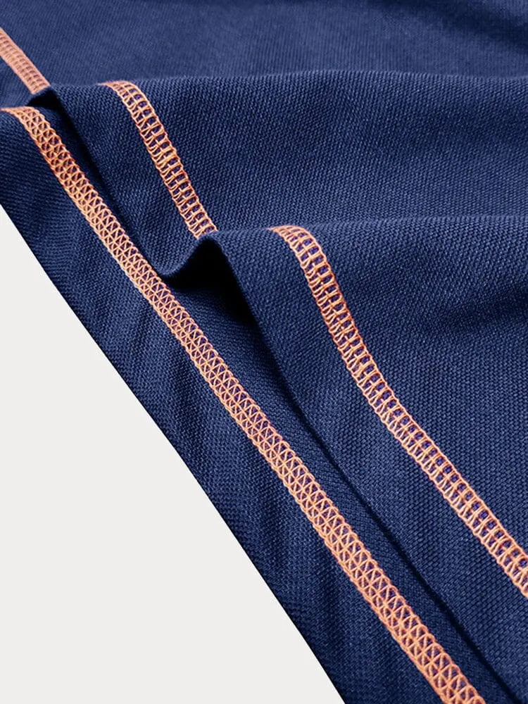 Classic Soft Color Block Polo Shirt